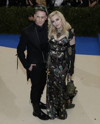 Madonna arrives on the red carpet at the Costume Institute Benefit at The Metropolitan Museum of Art celebrating the opening of Rei Kawakubo Comme des Garcons: Art of the In-Between in New York City on May 1, 2017.  NYP20170501546 JOHNxANGELILLO