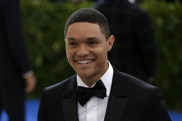 Trevor Noah arrives on the red carpet at the Costume Institute Benefit at The Metropolitan Museum of Art celebrating the opening of Rei Kawakubo Comme des Garcons: Art of the In-Between in New York City on May 1, 2017.  NYP20170501191 JOHNxANGELILLO