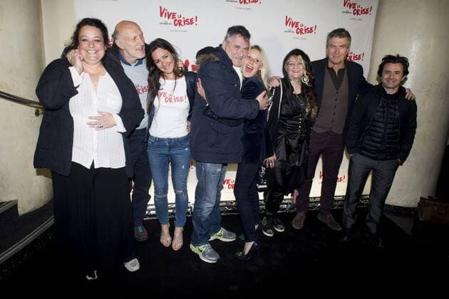Isabelle De Hertogh Rufus Emmanuelle Boidron Jean Marie Bigard et Florence Thomassin Angelique Litzenburger Philippe Caroit CELEBRITES : Avnt Premiere de Vive la Crise - Paris - 02 05 2017 JBAutissier Panoramic 