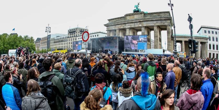 Konzert von Auf die Presse,FreeDeniz , Brandenburger Tor Auf die Presse