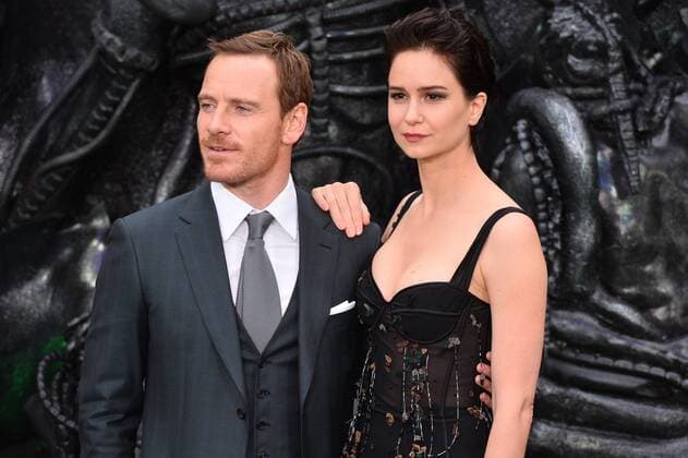 May 4, 2017 - London, England, United Kingdom - MICHAEL FASSBENDER and KATHERINE WATERSTON at the Alien: Covenant world premiere held at the Odeon Leicester Square. London United Kingdom  - ZUMAl94_ 20170504_zaf_l94_052 Copyright: xRayxTangx
