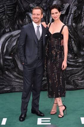 May 4, 2017 - London, England, United Kingdom - MICHAEL FASSBENDER and KATHERINE WATERSTON at the Alien: Covenant world premiere held at the Odeon Leicester Square. London United Kingdom  - ZUMAl94_ 20170504_zaf_l94_051 Copyright: xRayxTangx
