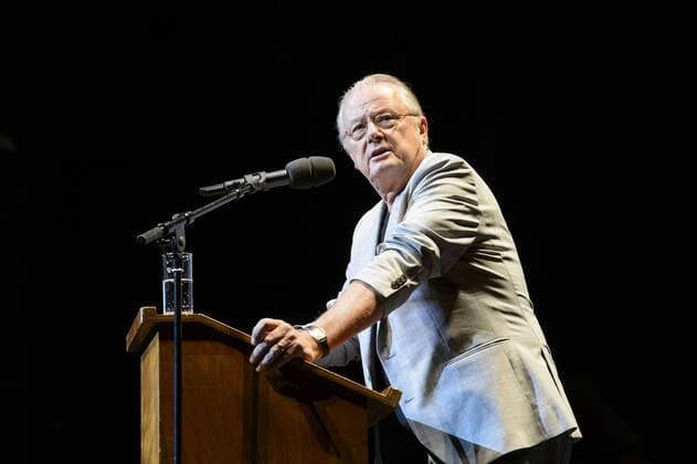 Der Intendant und Regisseur Frank Castorf bei der Preisverleihung der Berliner Theaterpreis an Herbert Fritsch im Haus der Berliner Festspiele am 07.05.2017 Theatertreffen 2017