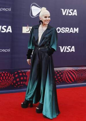 May 7, 2017 - Kiev, Ukraine - Svala from Iceland poses during the Red Carpet ceremony of the Eurovision song Contest, in Kiev, 7 May, 2017. The Eurovision Song Contest (ESC) 2017 will contest consist of two semi-finals that will be held on 9 and 11 May and a grand final that will take place on 13 May at the International Exhibition Centre in Kiev. Kiev Ukraine  - ZUMAn230 20170507_zaa_n230_298 Copyright: xStrx
