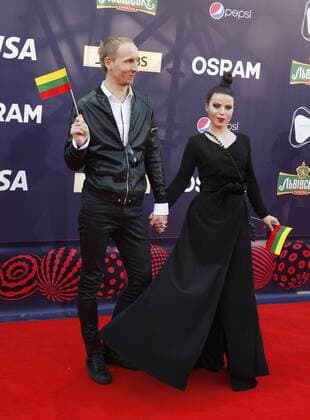 May 7, 2017 - Kiev, Ukraine - Fusedmarc from Lithuania pose during the Red Carpet ceremony of the Eurovision song Contest, in Kiev, 7 May, 2017. The Eurovision Song Contest (ESC) 2017 will contest consist of two semi-finals that will be held on 9 and 11 May and a grand final that will take place on 13 May at the International Exhibition Centre in Kiev. Kiev Ukraine  - ZUMAn230 20170507_zaa_n230_316 Copyright: xStrx