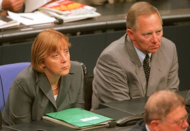 Angela Merkel, CDU-Parteivorsitzende, und Wolfgang Schäuble, CDU, Berlin den 13.09.2000, Berlin Deutschland Copyright: xNicolexMaskusx