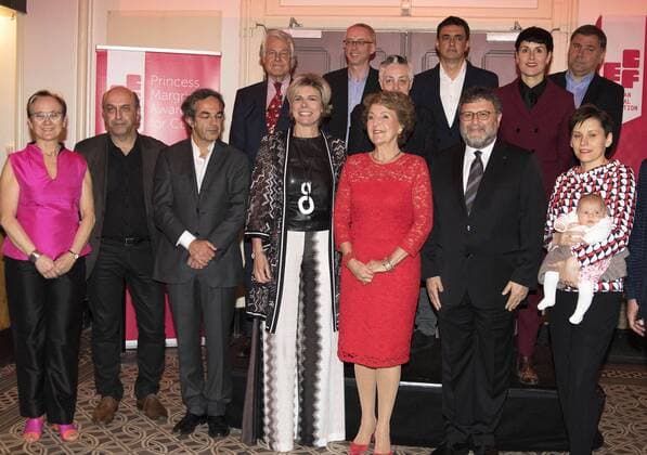09-05-2017 Amsterdam Princess Margriet and Princess Laurentien during the award ceremony of the ECF award for culture in Paradiso in Amsterdam. Laureates this year are: musician Luc Mishalle (Brussels), visual artist Marina Naprushkina (Berlin), writer and journalist Asli Erdogan (Istanbul) and writer and scientist Navid Kermani (Cologne)  Copyright: xppe werfx