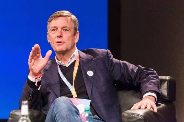 Claus Kleber (Jurist, Journalist, Buchautor und Fernsehmoderator beim ZDF heute-journal) bei der Session Fakes, Leaks und Desinformation - Verlässlicher Journalismus im Nachrichtensturm , re:publica 2017, xprx