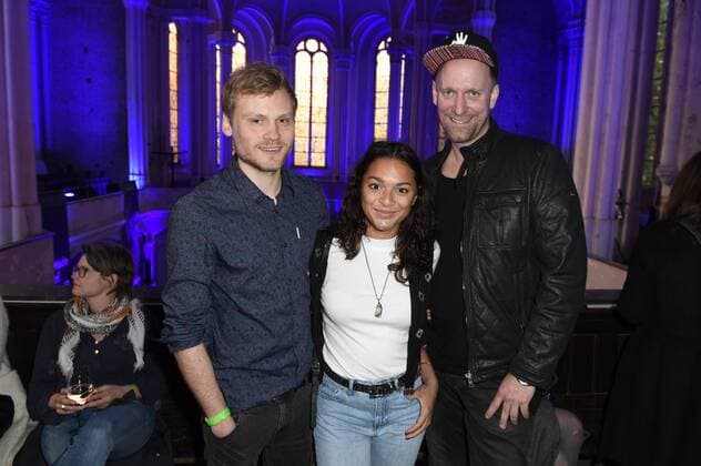 Anton Spieker, Taneshia Abt und Daniel Termann bei der Premiere der Fernsehserie Culpa - Niemand ist ohne Schuld in der Zionskirche. Berlin, 09.05.2017 Foto:xF.xKernx xFuturexImage