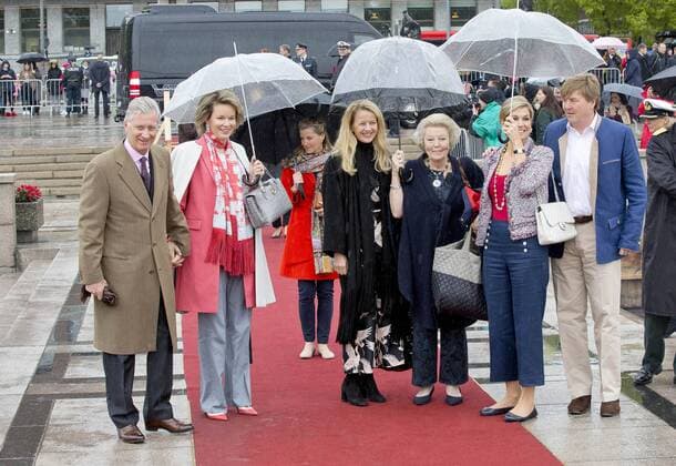 10-05-2017 Norway King Willem-Alexander and Queen Maxima and Princess Beatrix and Princess Mabel arrive for a lunch at the Royal Yacht, Norge, to celebrate the 80th birthdays of King Harald V and Queen Sonja in Oslo.  Copyright: xppe nieboerx