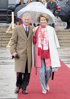 10-05-2017 Norway Royal guests arrive for a lunch at the Royal Yacht, Norge, to celebrate the 80th birthdays of King Harald V and Queen Sonja in Oslo. King Filip and Queen Mathilde  Copyright: xppe nieboerx