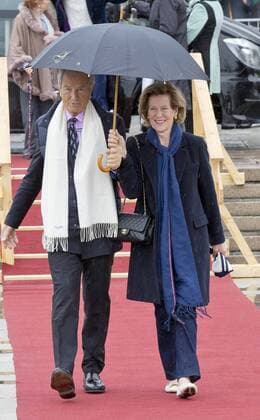10-05-2017 Norway Royal guests arrive for a lunch at the Royal Yacht, Norge, to celebrate the 80th birthdays of King Harald V and Queen Sonja in Oslo.  Copyright: xppe nieboerx