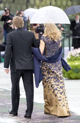 10-05-2017 Norway Guests arrive fort he banquet at the Opera House to celebrate the 80th birthdays of King Harald V and Queen Sonja at Akershus Castle. King Willem-Alexander and Queen Maxima (c) PPE Nieboer OSLO NORWAY  Copyright: xPPE NIEBOERx