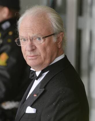 Swedish King Carl XVI Gustaf attends a gala banquet to celebrate King Harald V and Queen Sonja s 80th birthdays at the Opera House in Oslo on May 5, 2017.  LON20170510151 RUNExHELLESTAD