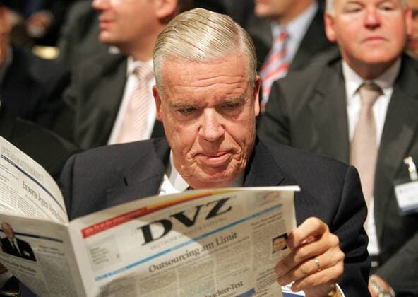 Klaus-Michael KUEHNE , Praesident des Verwaltungsrats und Mehrheitsaktionaer der Kuehne & Nagel International AG . Berlin , 19.10.2005 , Berlin Deutschland Copyright: xThomasxKoehxlerx