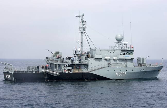 Minenjagtboot MiJ-Boot , Kl. 333 Kulmbach des 3. Minensuchgeschwader, Bundeswehr . Kiel . 24.08.2006 , Kiel Deutschland Copyright: xLiesaxJohannssenx