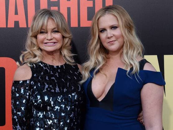Cast member Goldie Hawn and Amy Schumer attend the premiere of the motion picture comedy Snatched at the Regency Village Theatre in the Westwood section of Los Angeles on May 10, 2017. Storyline: When her boyfriend dumps her before their exotic vacation, a young woman persuades her ultra-cautious mother to travel with her to paradise, with unexpected results.  LAP2017051029 JIMxRUYMEN