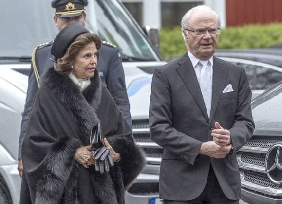 Niclas Silfverschiölds begravning, Sollebrunn Erska kyrka, 2017-05-11 Carl Gustav de Suede;Silvia de Suede Sollebrunn Sweden  516226
