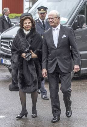 Niclas Silfverschiölds begravning, Sollebrunn Erska kyrka, 2017-05-11 Carl Gustav de Suede;Silvia de Suede Sollebrunn Sweden  516226