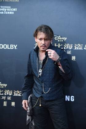 SHANGHAI, CHINA - MAY 11: American actor Johnny Depp attends the premiere of film Pirates of the Caribbean: Dead Men Tell No Tales at Shanghai Disneyland Park on May 11, 2017 in Shanghai, China  Copyright: xVCGx CFP45111100348780