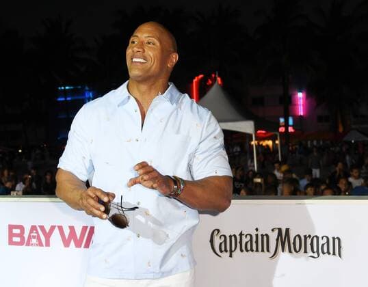 Cast member Dwayne Johnson attends the US premiere of the motion picture Baywatch in Lummus Park, Miami Beach, Florida, May 13, 2017. The movie is a remake of the TV series that ran from 1989-2001.  MIA20170513173 GARYxIxROTHSTEIN