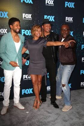 May 15, 2017 - New York, N.Y, USA - JUSSIE SMOLLETT, TARAJI P. HENSON, TERENCE HOWARD, LEE DANIELS attend the Fox 2017 Upfront Red Carpet.Wollman Rink, NYC.May 15, 2017.Photos by , Globe Photos Inc. New York USA - ZUMAms4_ 20170515_zaa_ms4_022 Copyright: xSoniaxMoskowitzx