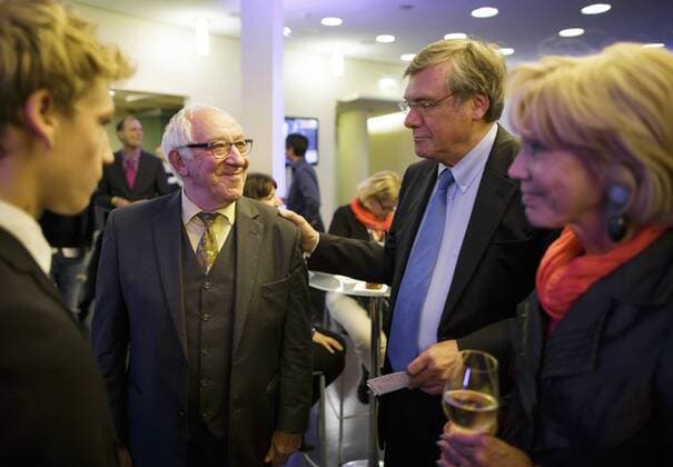 Schauspieler Dieter Hallervorden (L) und Wolfgang Gerhardt (FDP) im Berliner Congress Center (BCC) . Berlin, 22.09.13. Berlin Deutschland Copyright: xThomasxTrutschelx