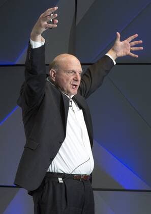 Steve Ballmer, Vorstandsvorsitzender von Microsoft, bei der Eroeffnung des Microsoft Centers in Berlin. Berlin Deutschland Copyright: xThomasxKoehlerx