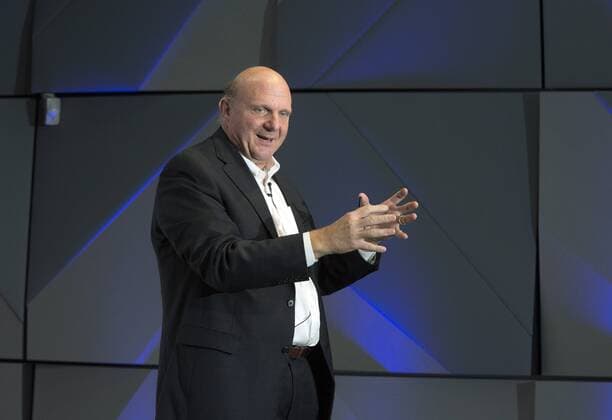 Steve Ballmer, Vorstandsvorsitzender von Microsoft, bei der Eroeffnung des Microsoft Centers in Berlin. Berlin Deutschland Copyright: xThomasxKoehlerx