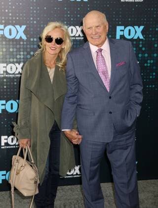 May 15, 2017 - New York, New York, U.S. - NFL broadcaster TERRY BRADSHAW and his wife TAMMY BRADSHAW attend the 2017 FOX Upfront held Wollman Rink in Central Park. New York U.S. - ZUMAk03_ 20170515_zaf_k03_086 Copyright: xNancyxKaszermanx