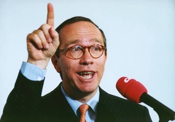 Bundesverkehrsminister und wirtschaftspolitischer Sprecher der CDU Matthias Wissmann. Bonn, 16.04.1998 , Bonn Deutschland Copyright: xAndreasxWagnerx