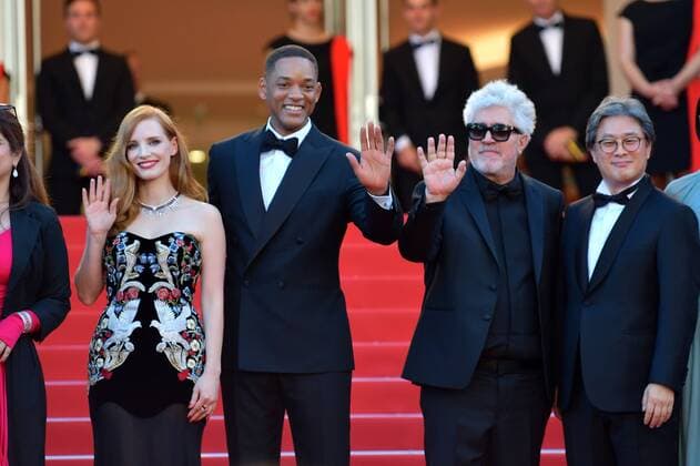 70th Cannes Film Festival - Premiere of Les Fantômes d Ismael Will Smith;Pedro Almodovar;Jessica Chastain Cannes France  517945