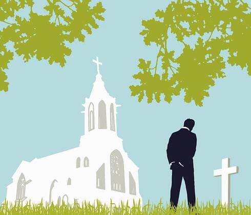 Mann besucht Friedhof  Copyright: xNeilxWebbx 30110106