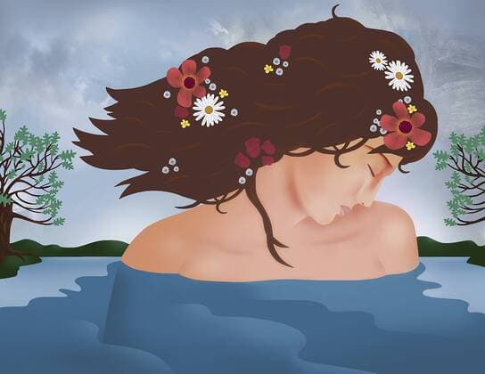 Anmutige Frau in einem See  Copyright: xMaryxAnnexSmithx 32570018