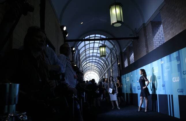 Lindsey Morgan arrives on the red carpet at the 2017 CW Upfront at the London Hotel on May 18, 2017 in New York City.  NYP20170518120 JOHNxANGELILLO