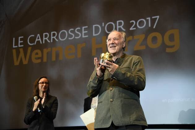 QUINZAINE DES REALISATEURS - Opening Ceremony - Werner Herzog receives the Carosse d Or Werner Herzog Cannes France  518502