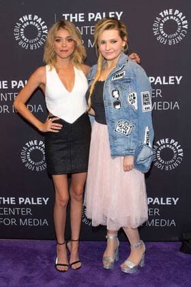 May 18, 2017 - Beverly Hills, California, USA - Sarah Hyland,Abigail Breslin attend The Paley Center for Media presentation of the new ABC Musical Dirty Dancing at Paley the Center for Media on May 18th, 2017 in Beverly Hills, California.Photo:Tony Lowe Globephotos Beverly Hills USA - ZUMAg198 20170518_zaa_g198_046 Copyright: xALowex