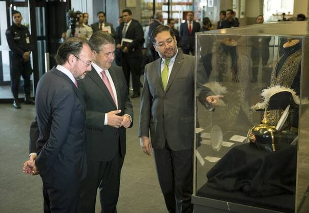Bundesaussenminister Sigmar Gabriel trifft den Aussenminister von Mexiko, Luis Videgaray Caso (L), in Mexiko Stadt. 19.05.2017, Mexico City Mexico Copyright: xThomasxKoehlerx