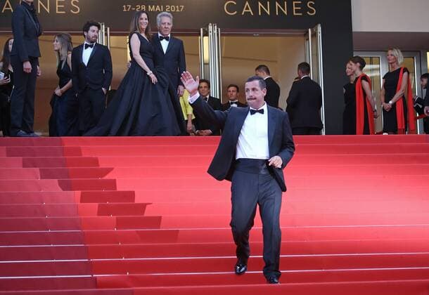 Adam Sandler arrives on the red carpet before the screening of the film The Meyerowitz Stories (New and Selected) during the 70th annual Cannes International Film Festival in Cannes, France on May 21, 2017.  CAN20170521124 DAVIDxSILPA