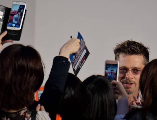 Producer and actor Brad Pitt attends the Japan premiere for the film War Machine in Tokyo, Japan on May 23, 2017.  TKP2017052301 KEIZOxMORI