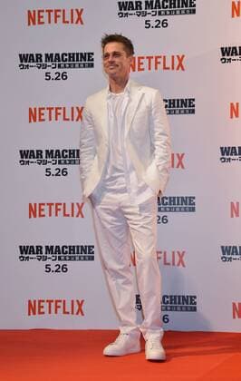 Producer and actor Brad Pitt attends the Japan premiere for the film War Machine in Tokyo, Japan on May 23, 2017.  TKP2017052304 KEIZOxMORI