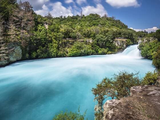 New Zealand, Taupo District, Waikato River, Huka Falls  STSF01191