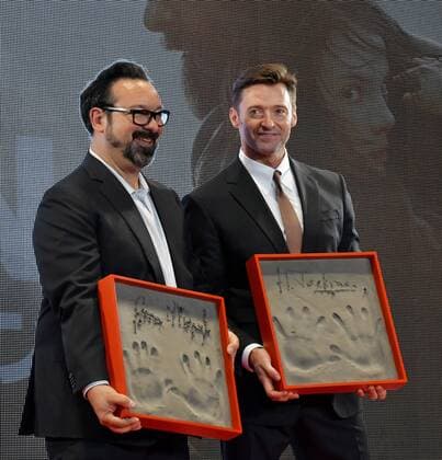 Actor Hugh Jackman(R) and director James Mangold attend the Japan premiere for the film Logan in Tokyo, Japan on May 24, 2017.  TKP2017052415 KEIZOxMORI