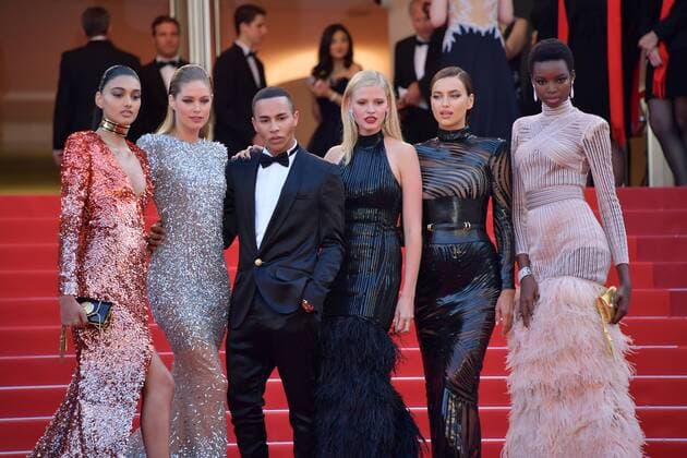 70th Cannes Film Festival - Premiere of The Beguiled - Les Proies Irina Shayk;Doutzen Kroes;Toni Garrn;Olivier Rousteing Cannes France  520717