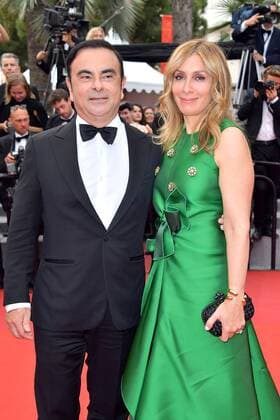 70eme Festival du Film de Cannes - Montee des marches du film L Amant Double Carlos Ghosn (Chairman and CEO RENAULT);Rita Ghosn (Carlos Ghosn s wife) Cannes France  521434