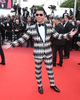 A festival attendee arrives on the red carpet before the screening of the film L amant double during the 70th annual Cannes International Film Festival in Cannes, France on May 26, 2017.  CAN20170526060 DAVIDxSILPA