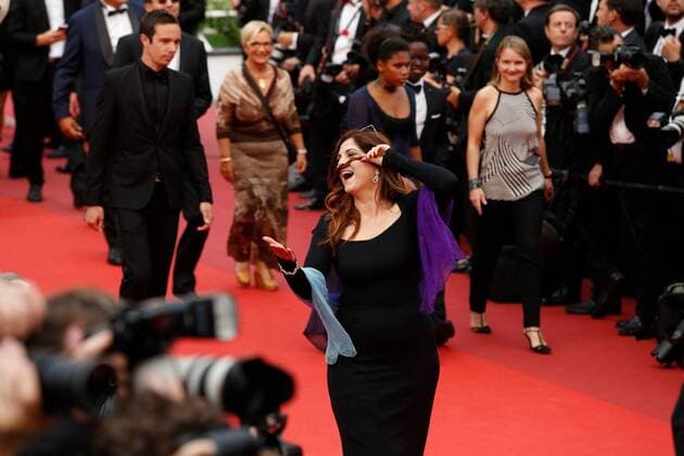 Agnes Jaoui CINEMA : 70 eme Festival de Cannes - Tapis rouge - L amant double - 26 05 2017 LOICThebaud Panoramic 