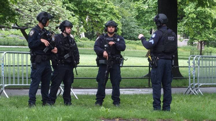 May 26, 2017 - New York, New York, U.S. - Heightened Security at Central Park for the Florida Georgia Line and Nelly concert Good Morning America holds weekly summer concerts in New York s Central Park.This is due to the Manchester England Bombing. ON SPEC New York U.S. - ZUMAct2_ 20170526_zaf_ct2_041 Copyright: xBrucexCotlerx