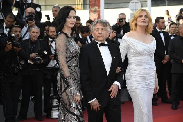 70th Cannes Film Festival - Premiere of D Apres une Histoire Vraie - Based on a True Story Roman Polanski;Emmanuelle Seigner;Eva Green PARIS France  521622