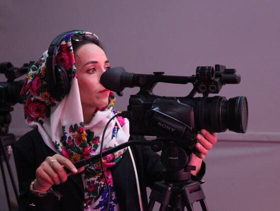 (170528) -- KABUL, May 28, 2017 -- Salma Rasa, 26, records a program at Zan TV in Kabul, capital of Afghanistan, May 23, 2017. The first-ever woman television channel, Zan TV, in Afghanistan has been established recently to highlight the rights of Afghan women, improve their status and ensure their equity with men in the conservative society.)(gj) AFGHANISTAN-KABUL-TV STATION-WOMAN RahmatxAlizadah 